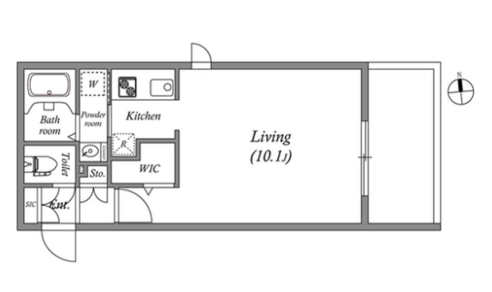リーン・ロゼ　トーゴが似合う部屋の間取り図