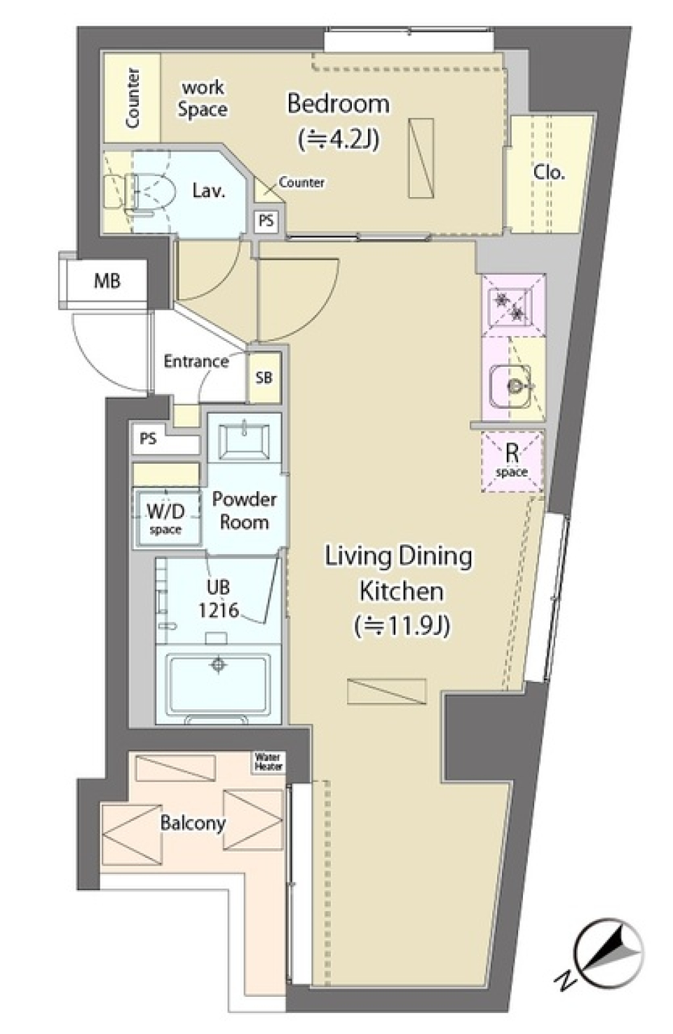 ラフォンテ田端 ３０４の間取り図