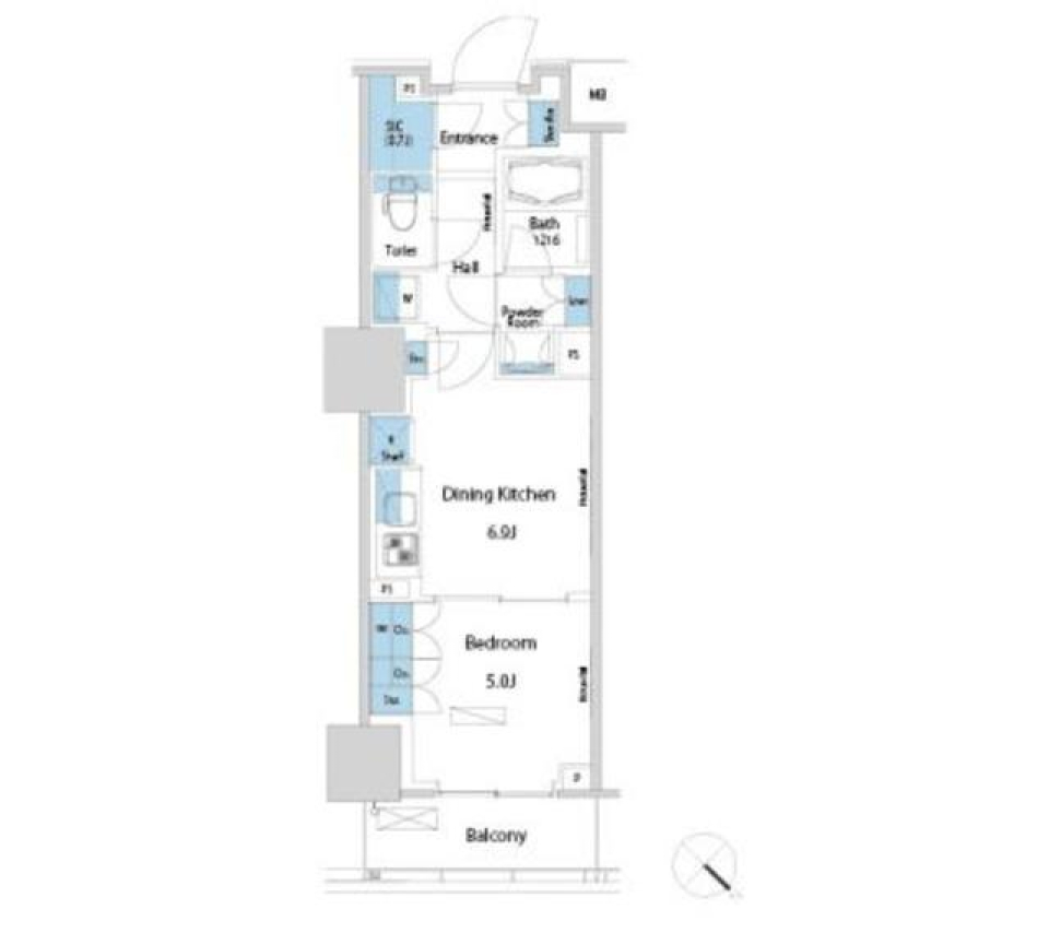 パークアクシス滝野川ラ　ブリーズ 1507の間取り図