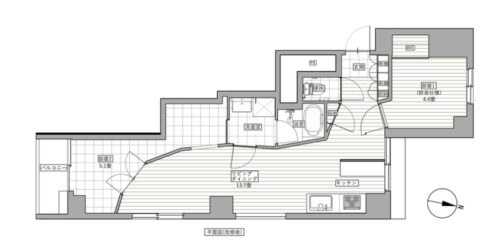 度肝を抜かれるとはこのことか！の間取り図