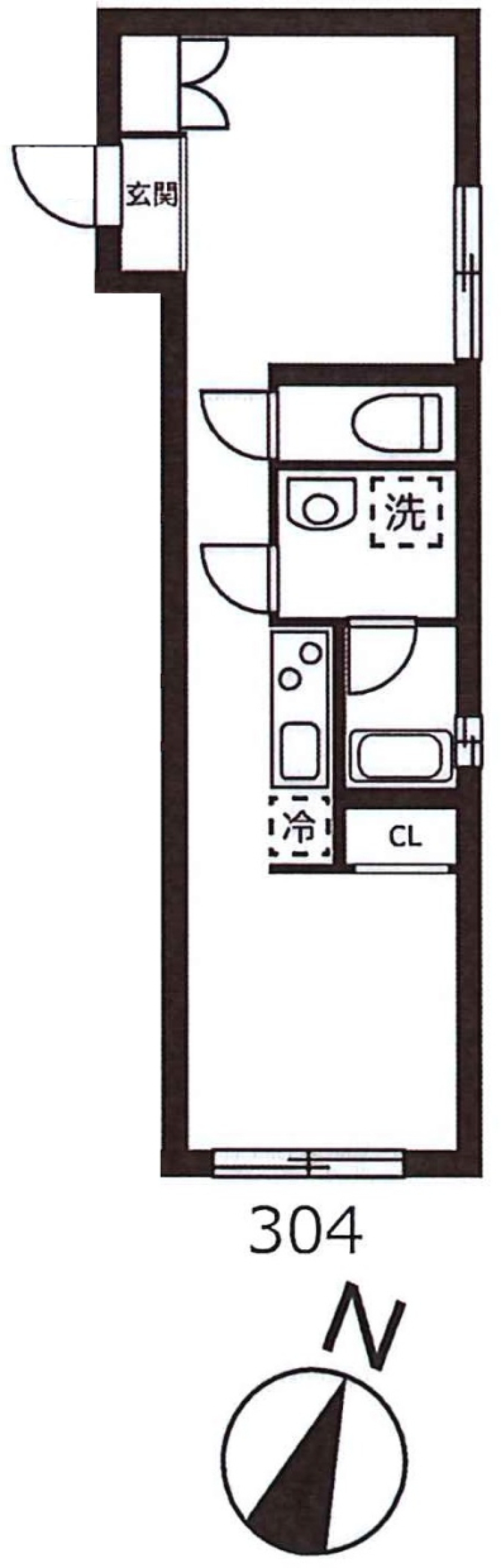 ファーレ四谷Ⅳ　304号室の間取り図