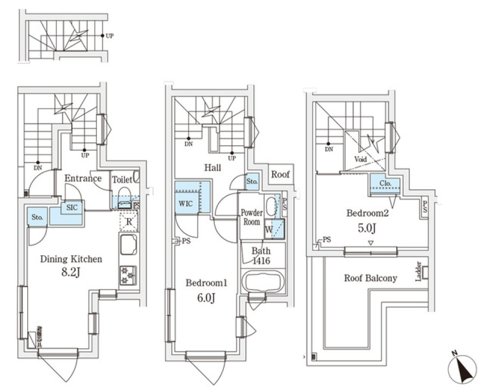 新築で2階建ての賃貸はここくらいなんじゃぁ。。。の間取り図