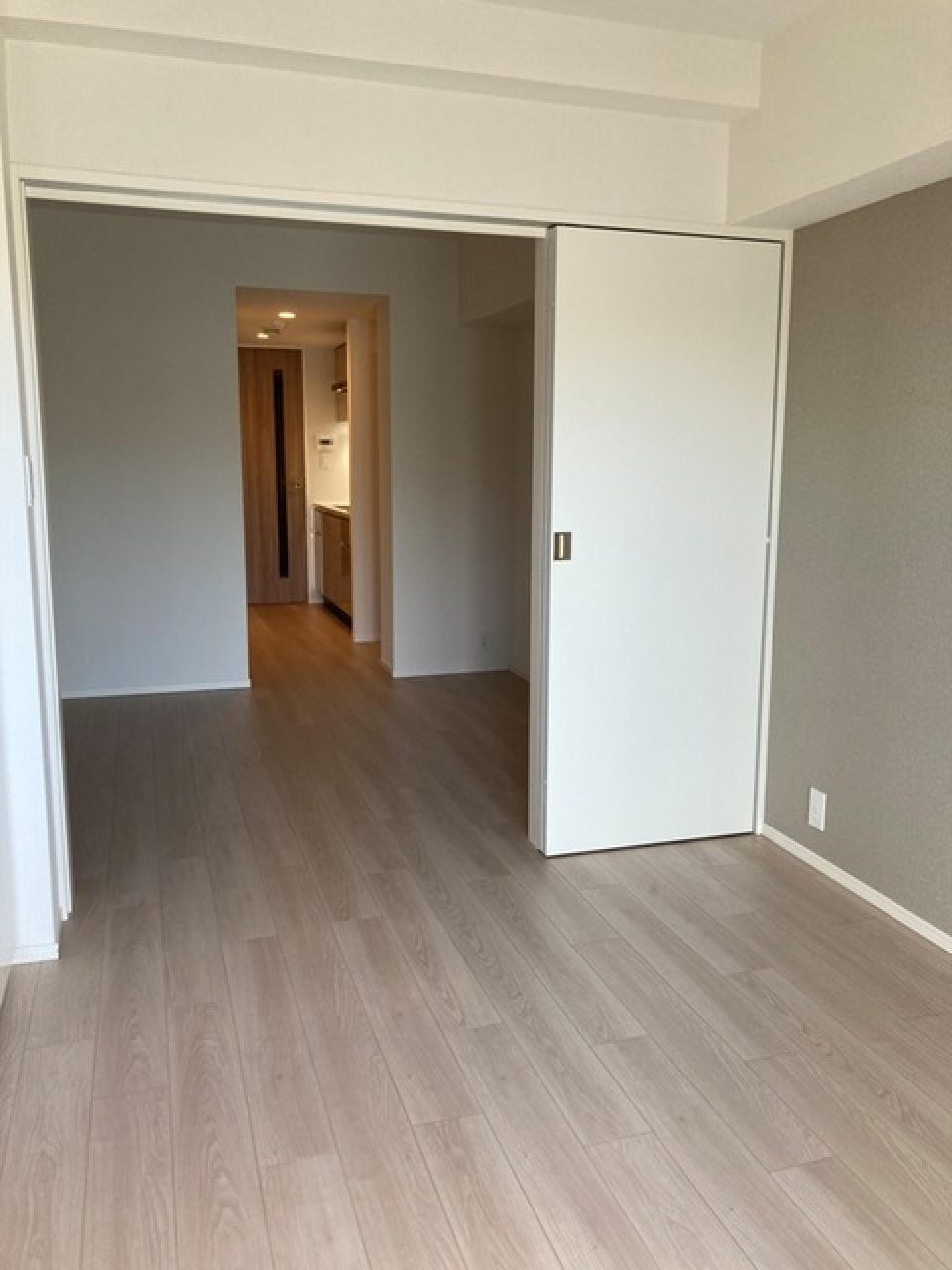 8.8帖のリビングルームに4.5帖のベットルームが仕切りで区切られています。※写真は同タイプ住戸です。