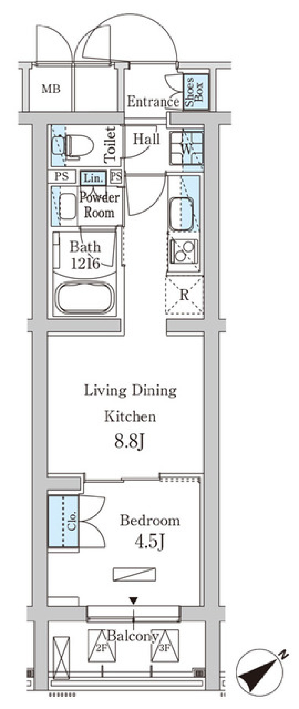 私のためのシンプルでエレガントなお部屋の間取り図