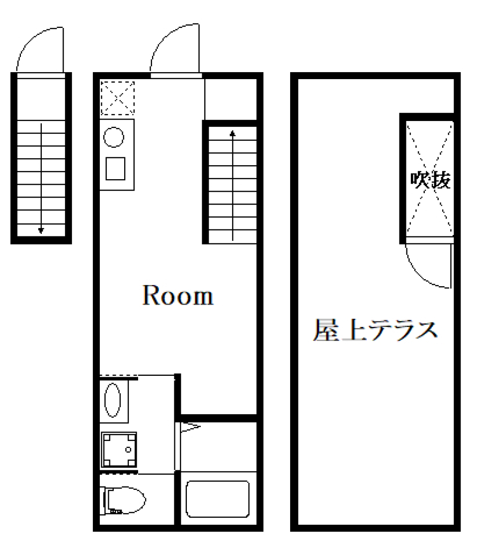 ルーフテラスで自分を解き放つの間取り図