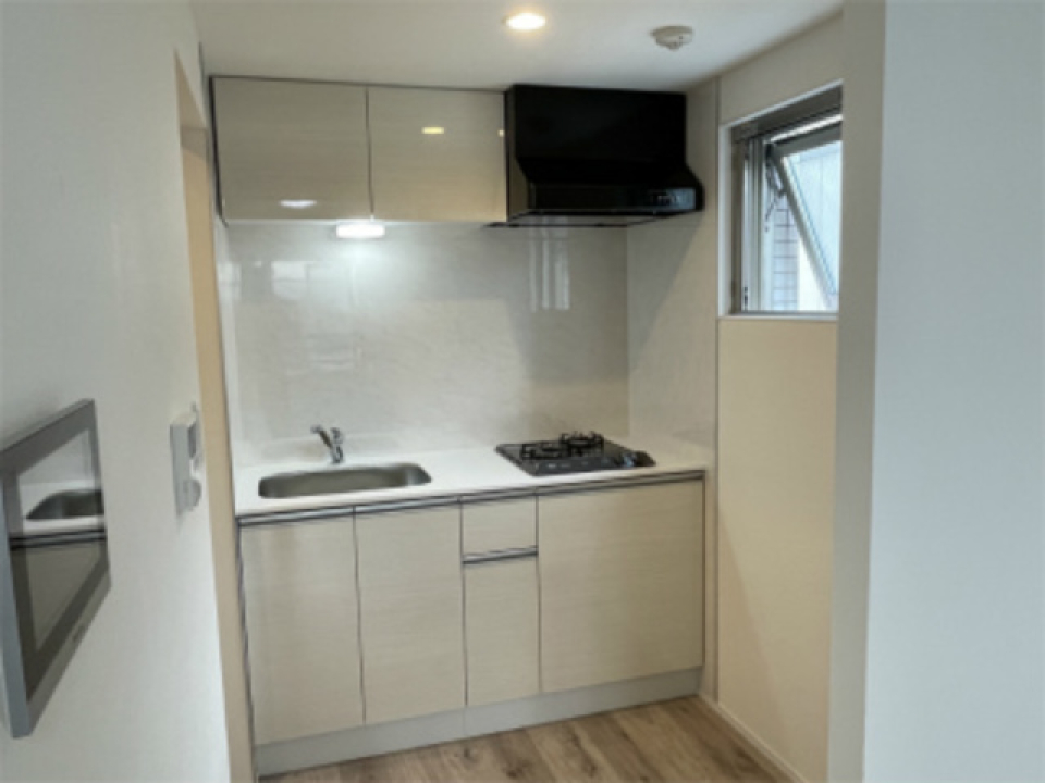 ２口コンロのキッチンです。