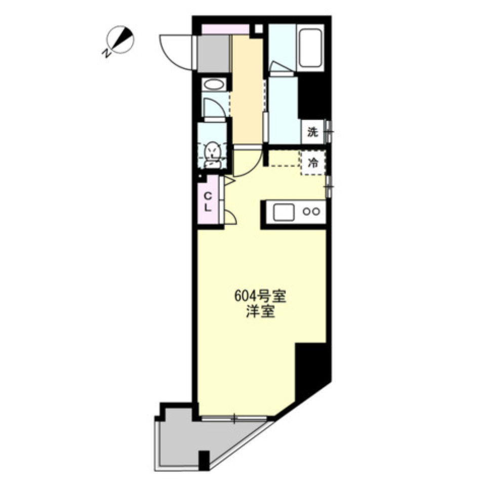 ヘリンボーン・ウォールの間取り図
