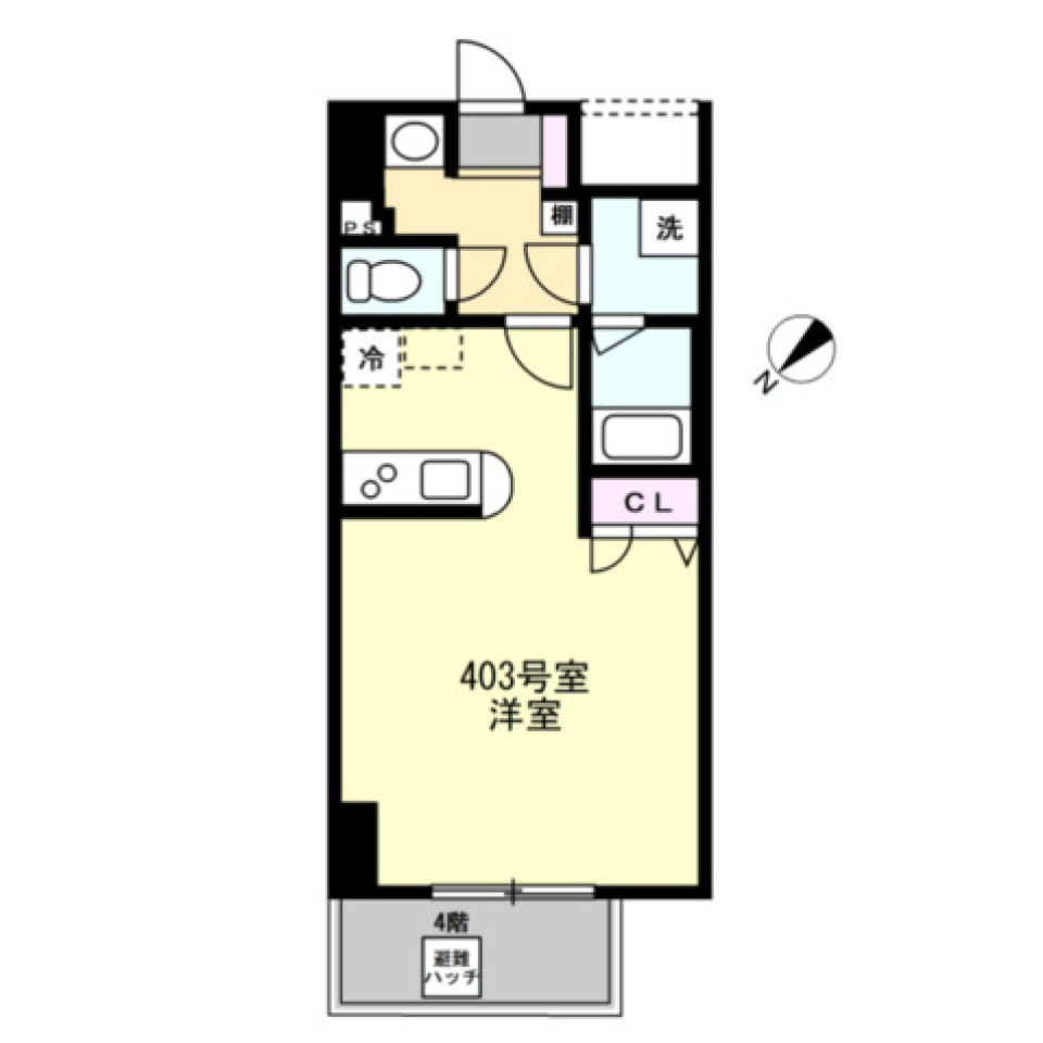 ゆとりのある一人暮らしを横浜で。の間取り図