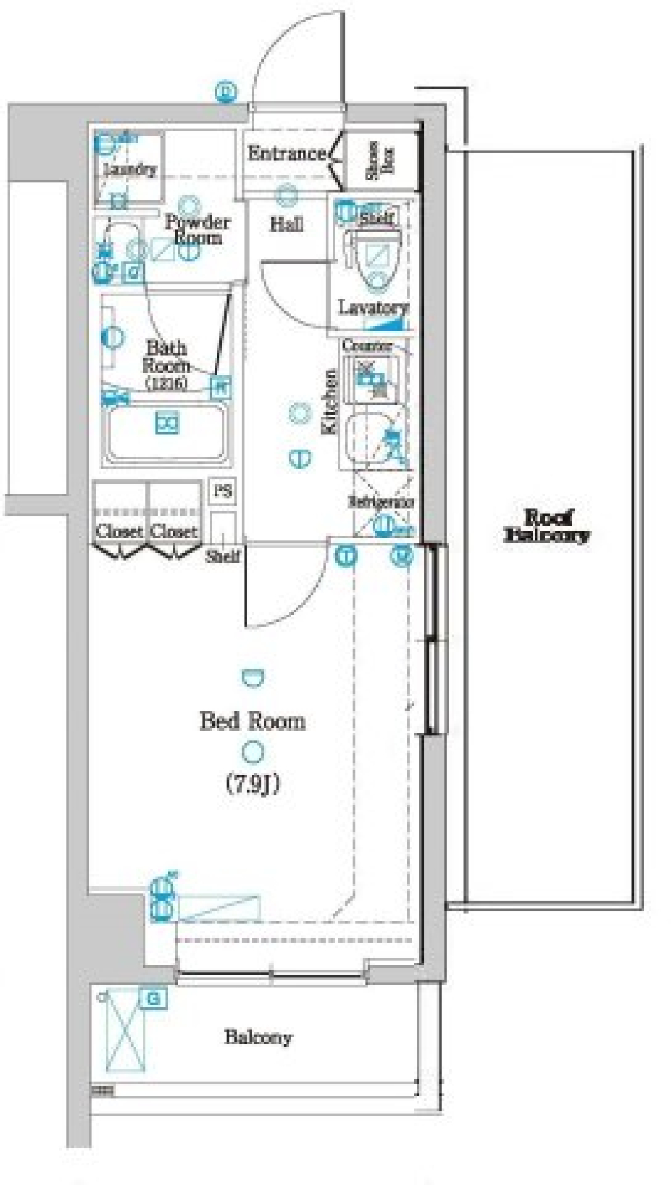 DIPS上板橋 607号室の間取り図