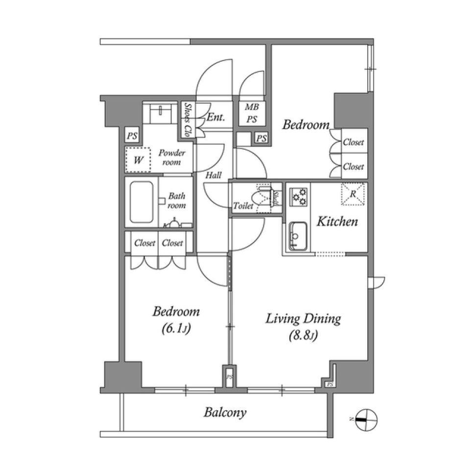 GRAN PASEO両国 North　0703号室の間取り図