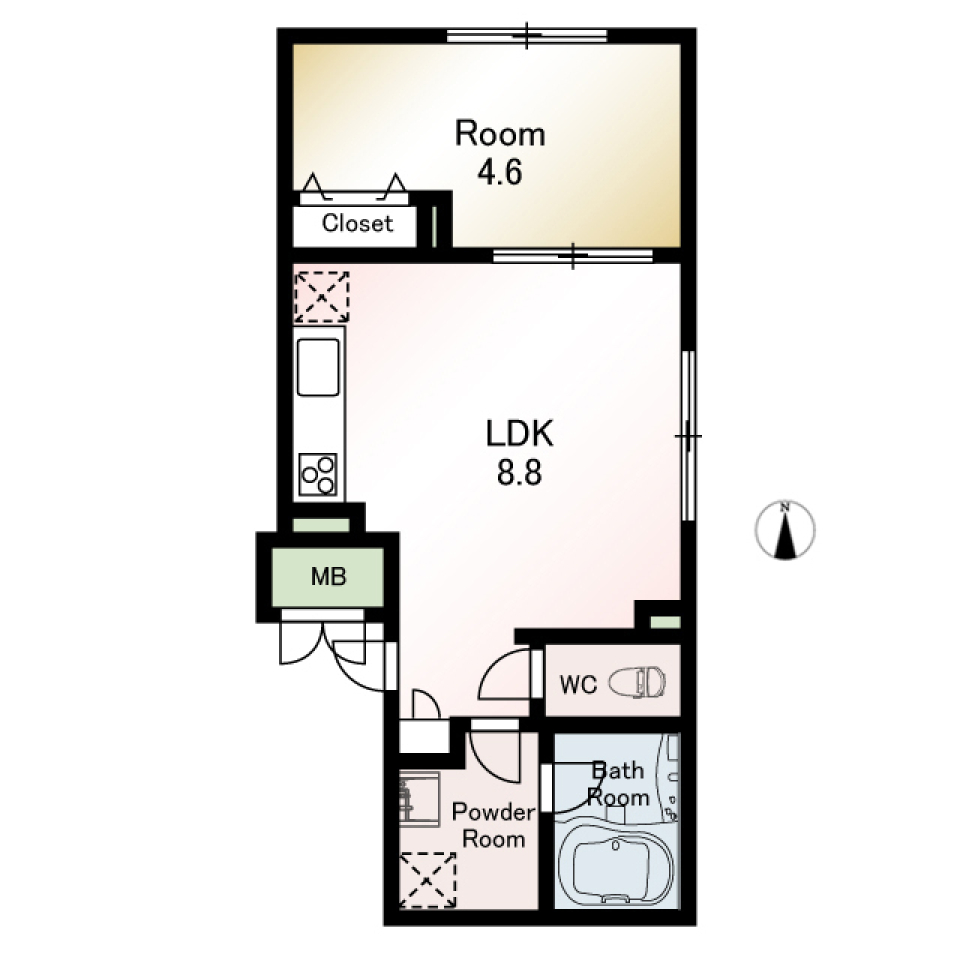 M&rsquo;s LABEL 西日暮里　502号室の間取り図