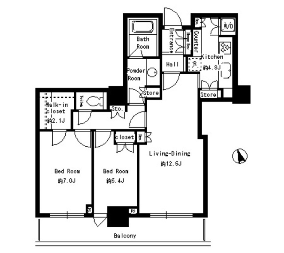 トウキョウ・ホワイト・レジデンスの間取り図