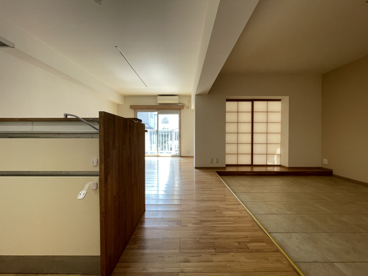 土間からLDKへつながる