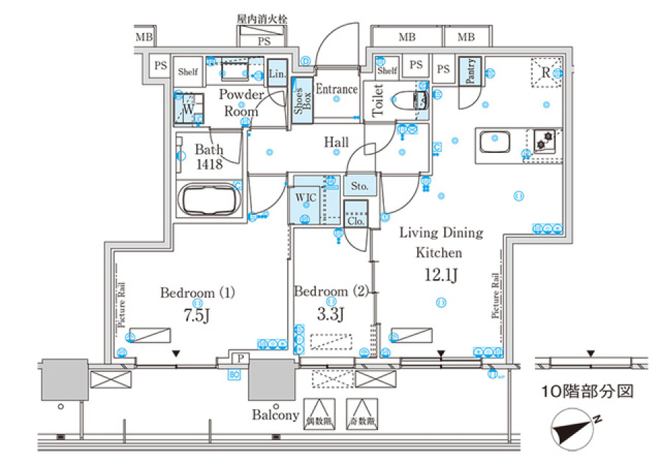 リバーサイド・ファミリーの東京拠点の間取り図
