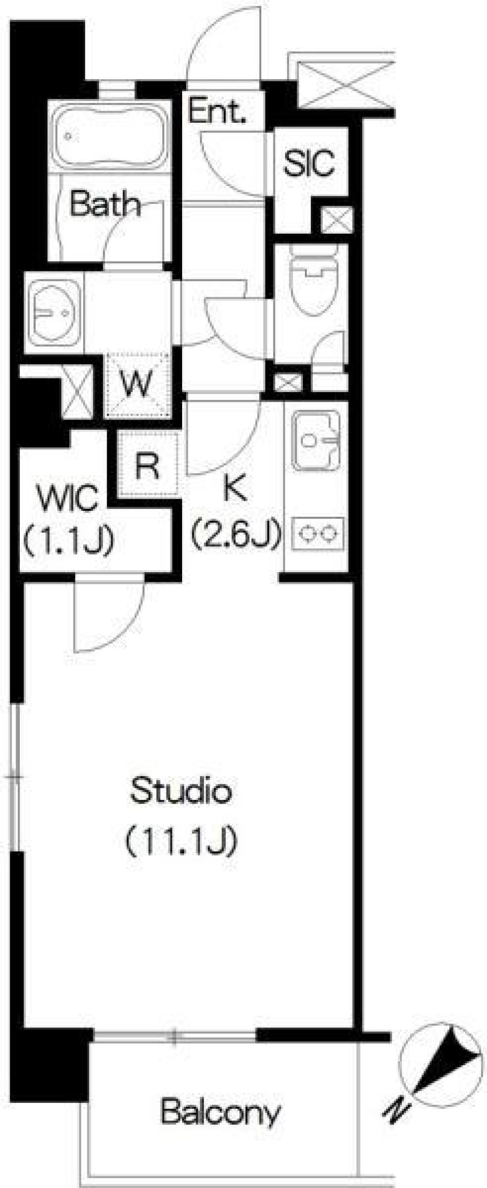 ゆったりと余裕がある一人暮らしの間取り図