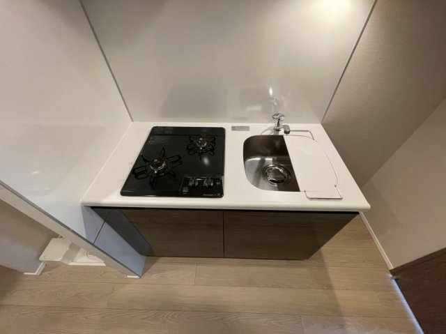 ２口のガスコンロなので料理もおいしくできそうです。