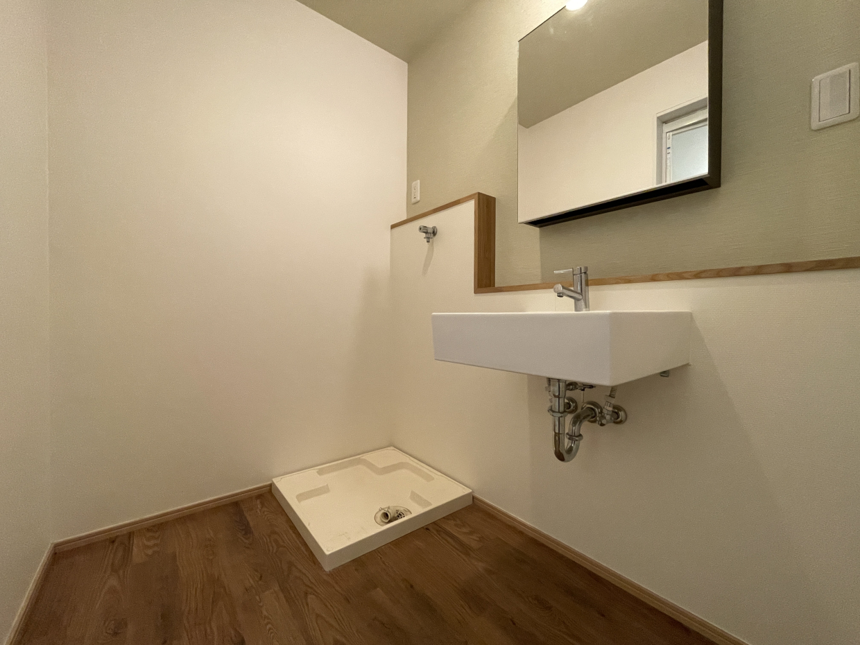 洗面がシンプルでおしゃれ。