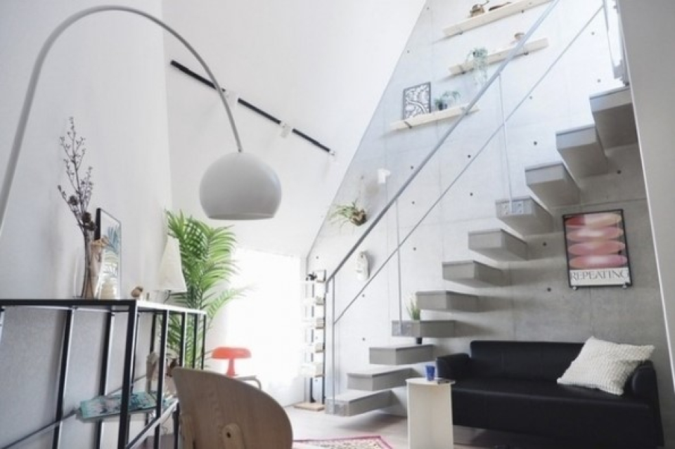 立体的な空間構成で、とても広く感じます。