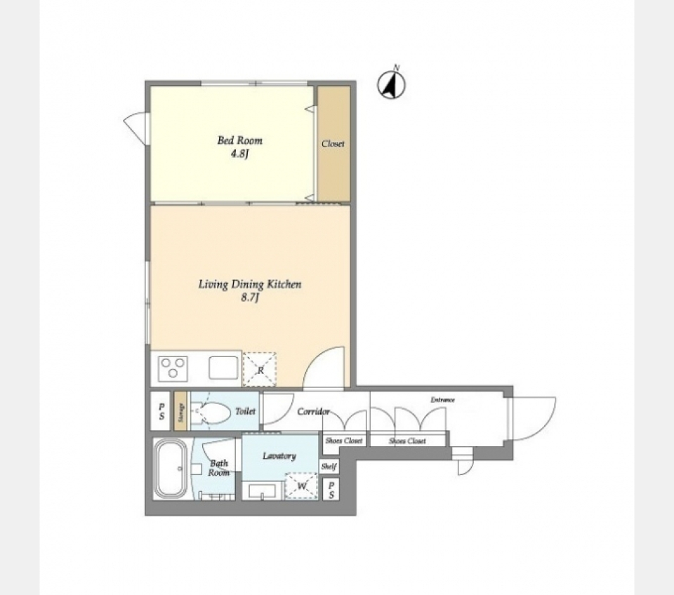 トレンド発信の地に暮らす［デザイナーズ］の間取り図
