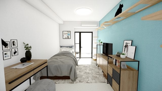 ワンちゃん派の方もここに住んだらネコちゃんも飼いたくなっちゃうかも
Atype完成予想パース