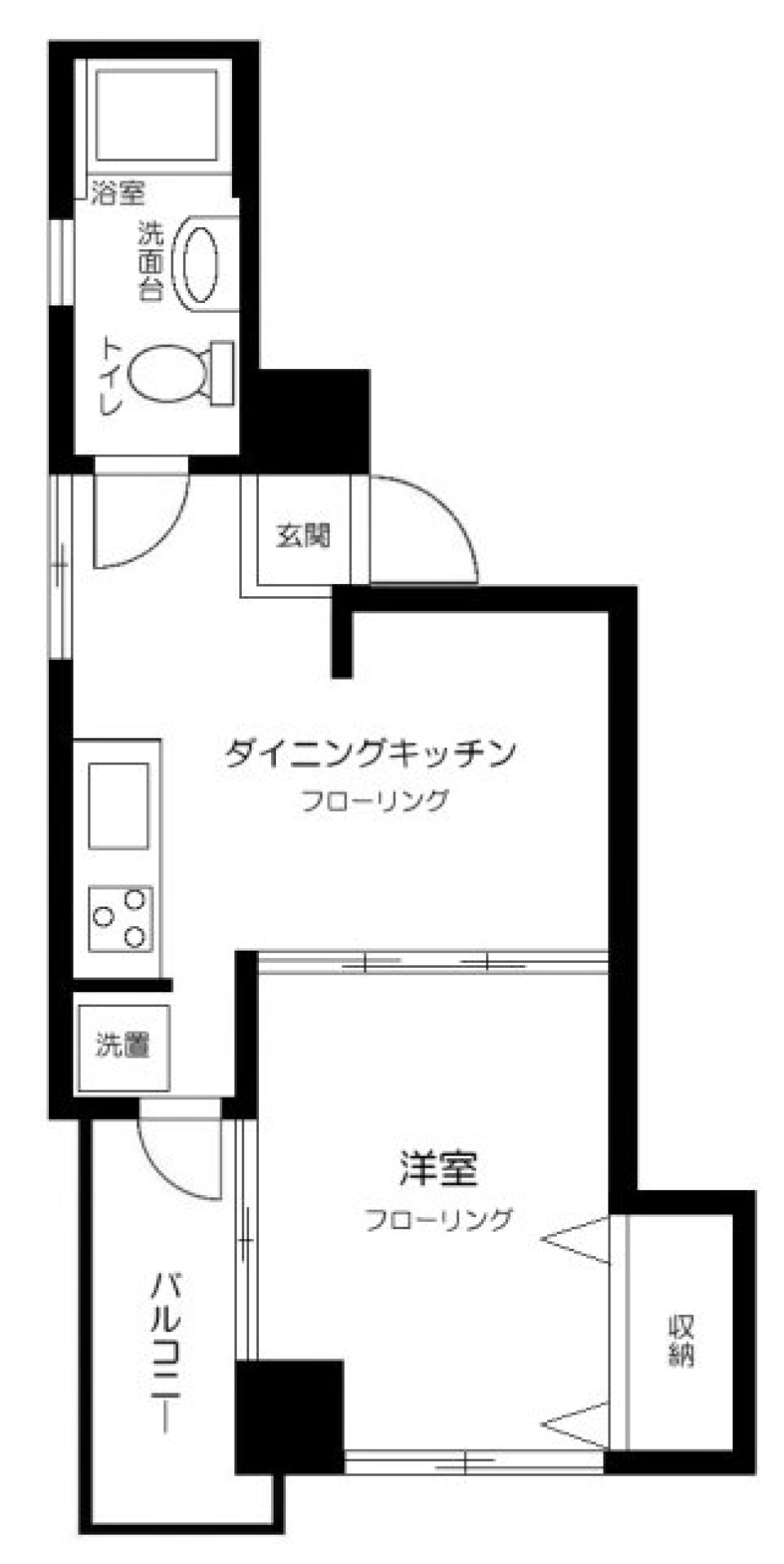 高輪でこじんまり暮らすの間取り図