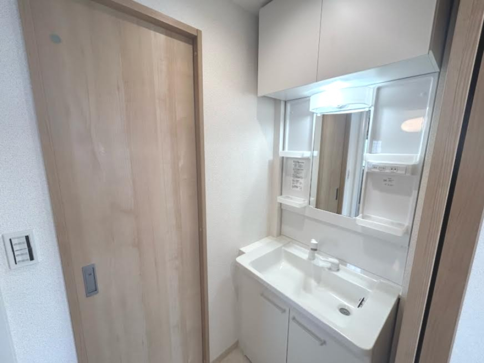 嬉しい独立洗面台。