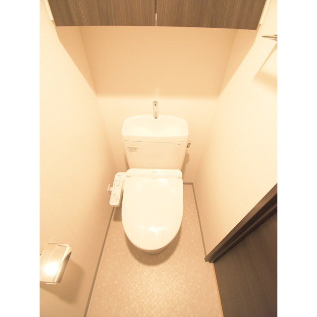 棚があるので掃除用具など整理整頓がしやすそうです。