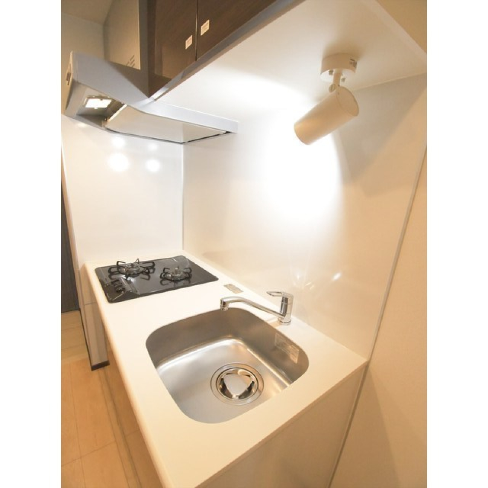 2口コンロが導入されたシステムキッチンです、