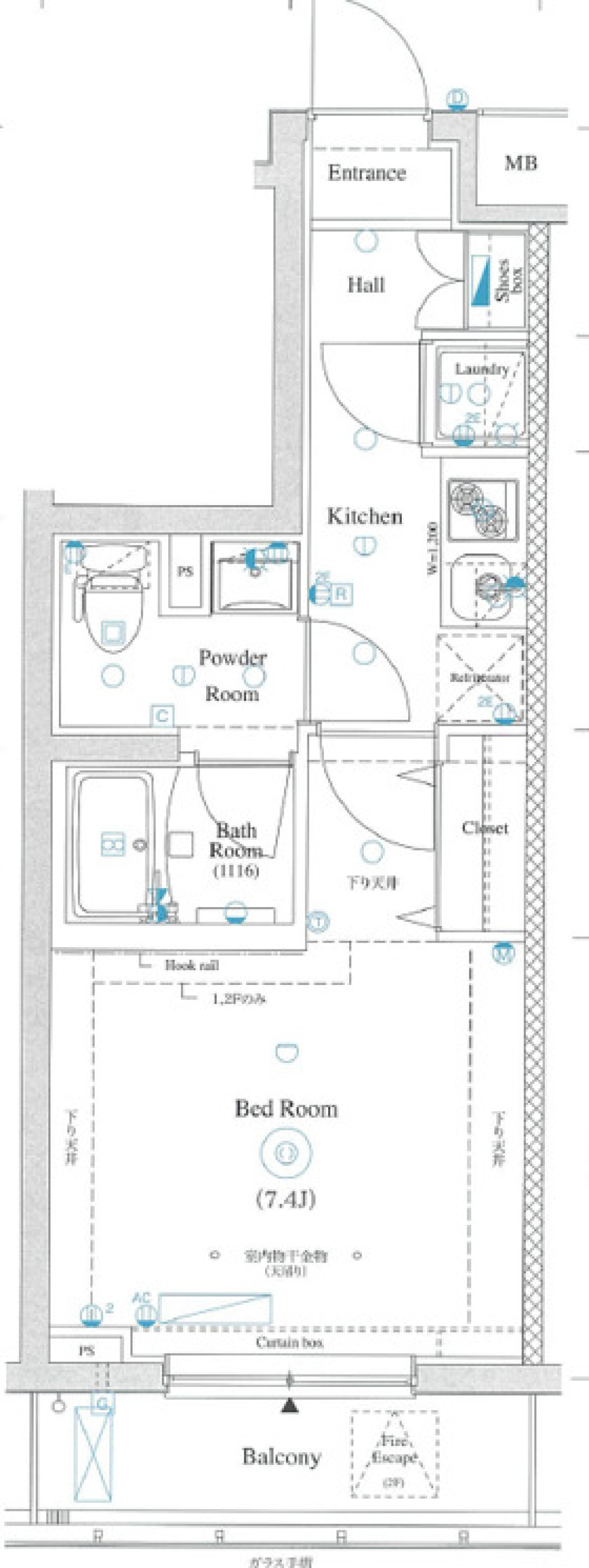コンパクトルームを快適に過ごそう♪の間取り図