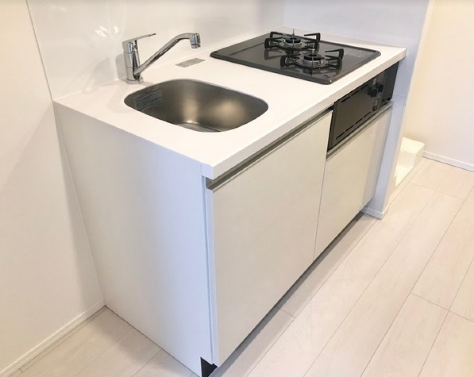 お部屋にあったコンパクトなキッチン