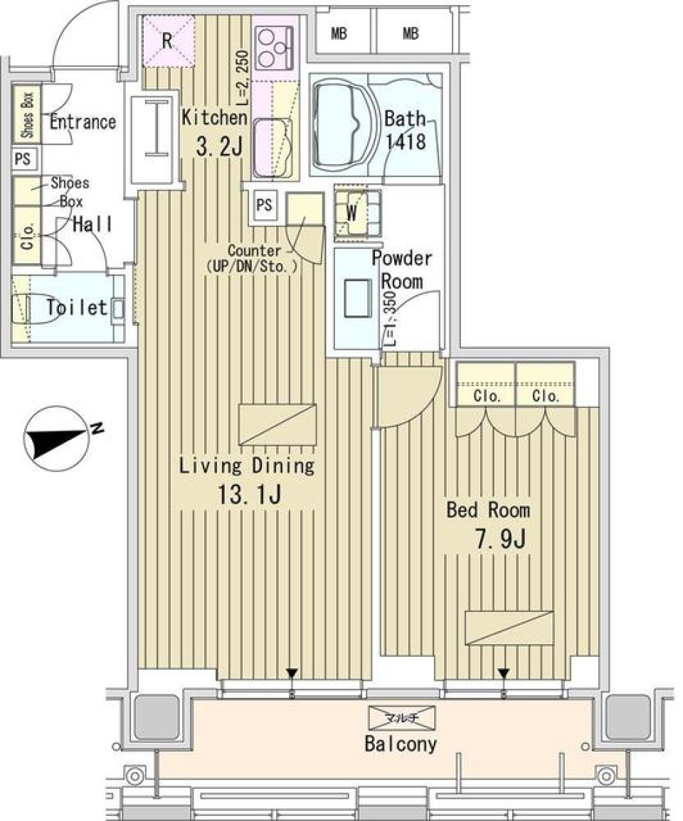 空間のマジシャン、 広々リビングで叶える夢幻の住まい。の間取り図