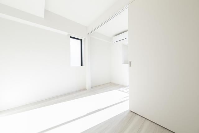 白すぎて見えないかもしれないけど、エアコンもあります。
※写真は同タイプ住戸です。
