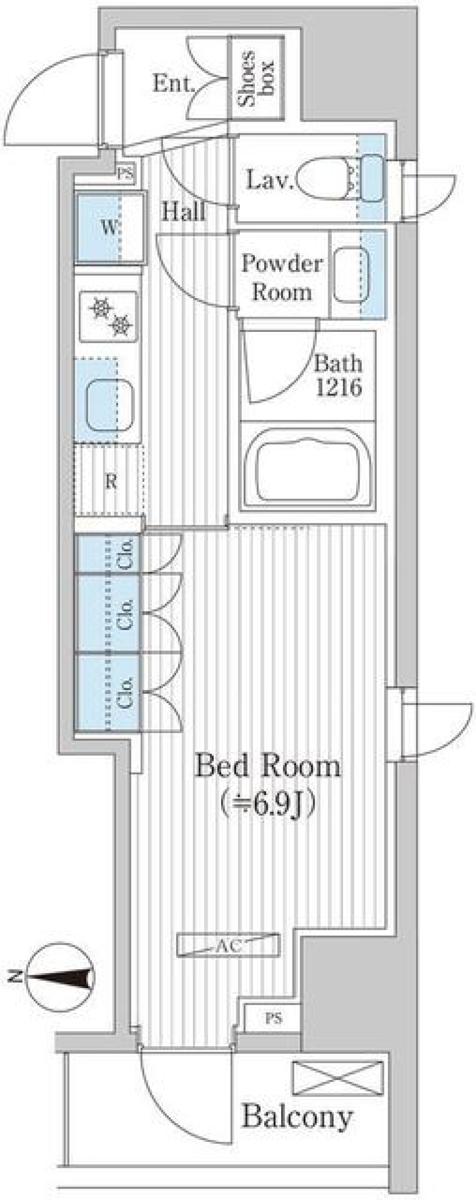 隅田川に憧れての間取り図