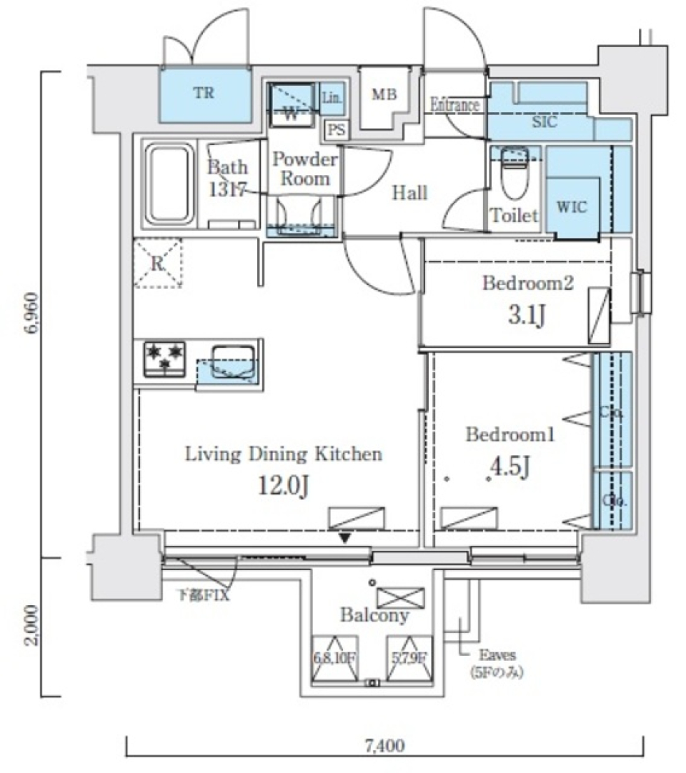 オシャレ好きな彼女が喜ぶ、２LDK共同生活の間取り図