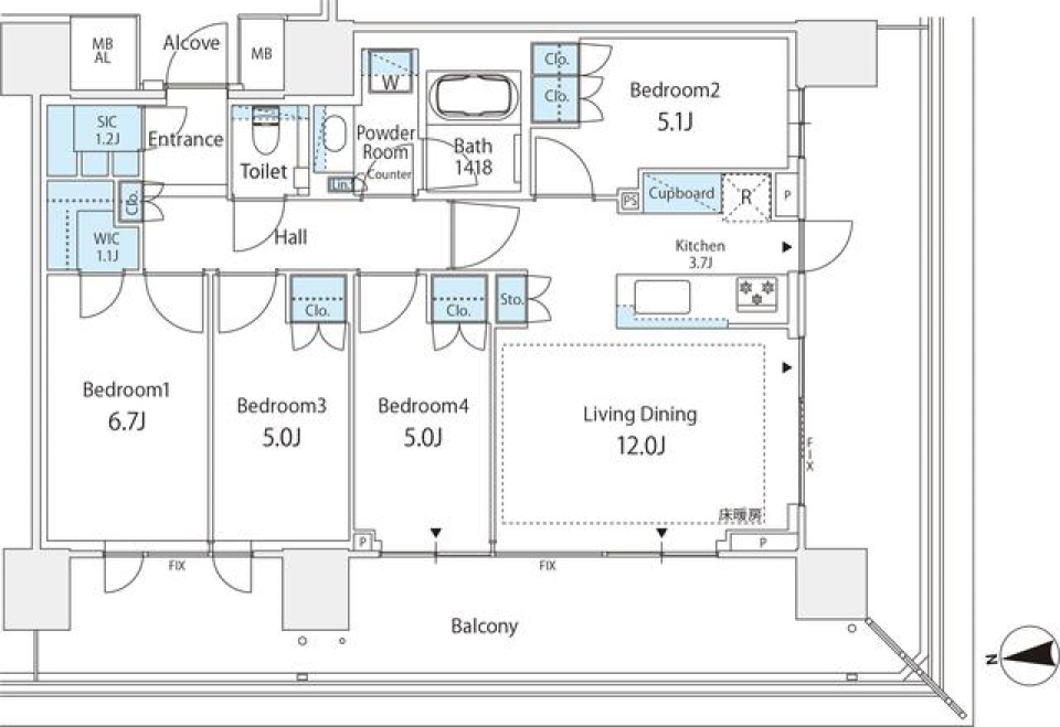 【新築】家族団らんの声が聞こえてくるお部屋の間取り図