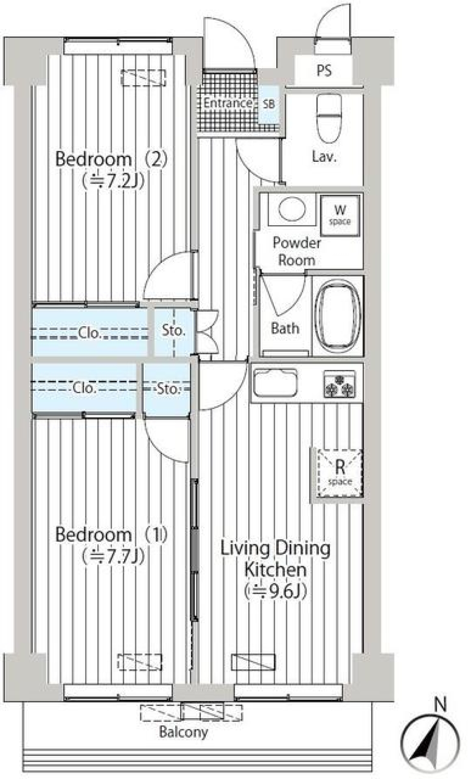 緑に囲まれた癒し空間の間取り図
