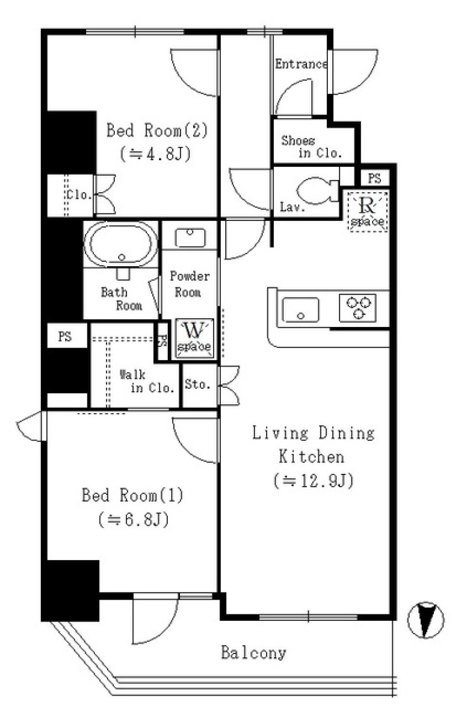生活シンフォニー ~2LDKで奏でる二人の日常の調べ~の間取り図