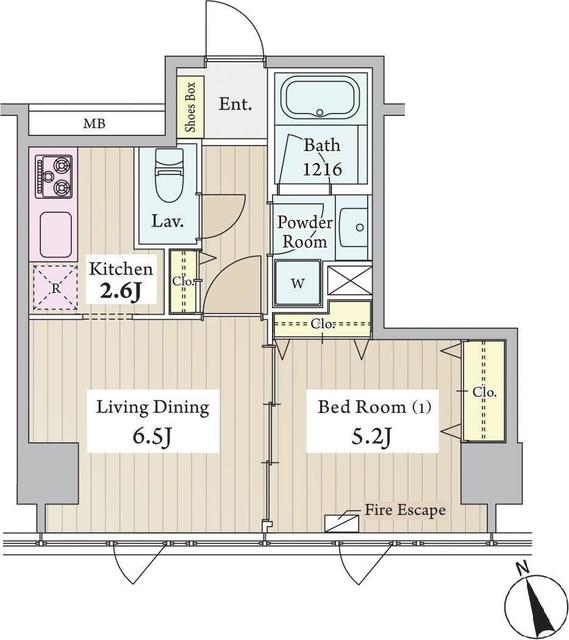 間取り。
※写真は同タイプ住戸です。