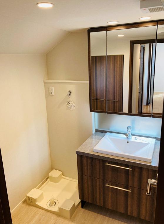 嬉しい独立洗面台。