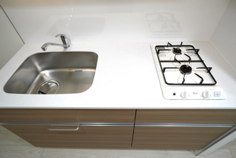 1Kでこのシンクの広さは嬉しいですよね！
※写真は同タイプ住戸です。