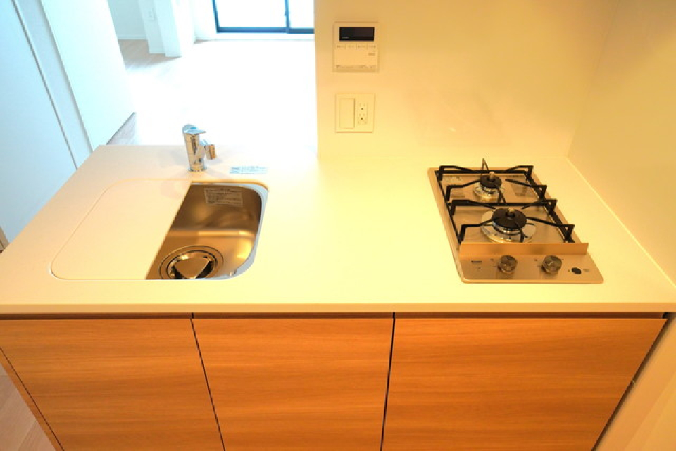 ２口コンロが導入されています。※写真は同タイプ住戸です。