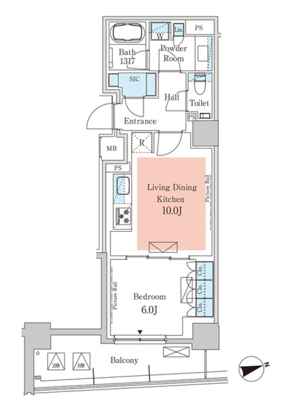 【新築】港区から始める新しい１LDK生活の間取り図