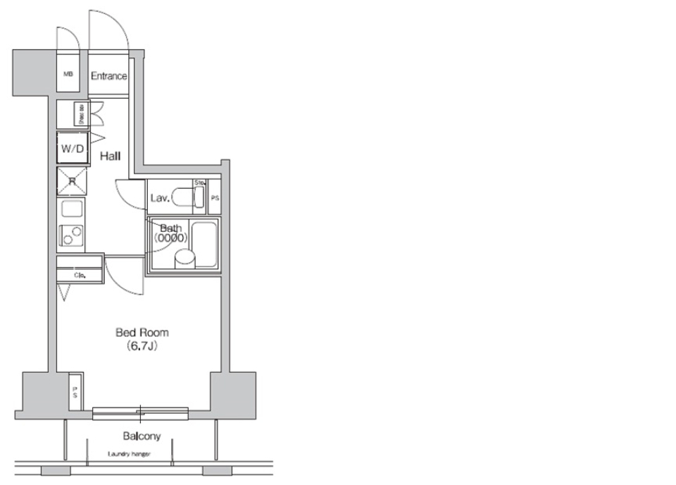 天空のナチュラルルームの間取り図