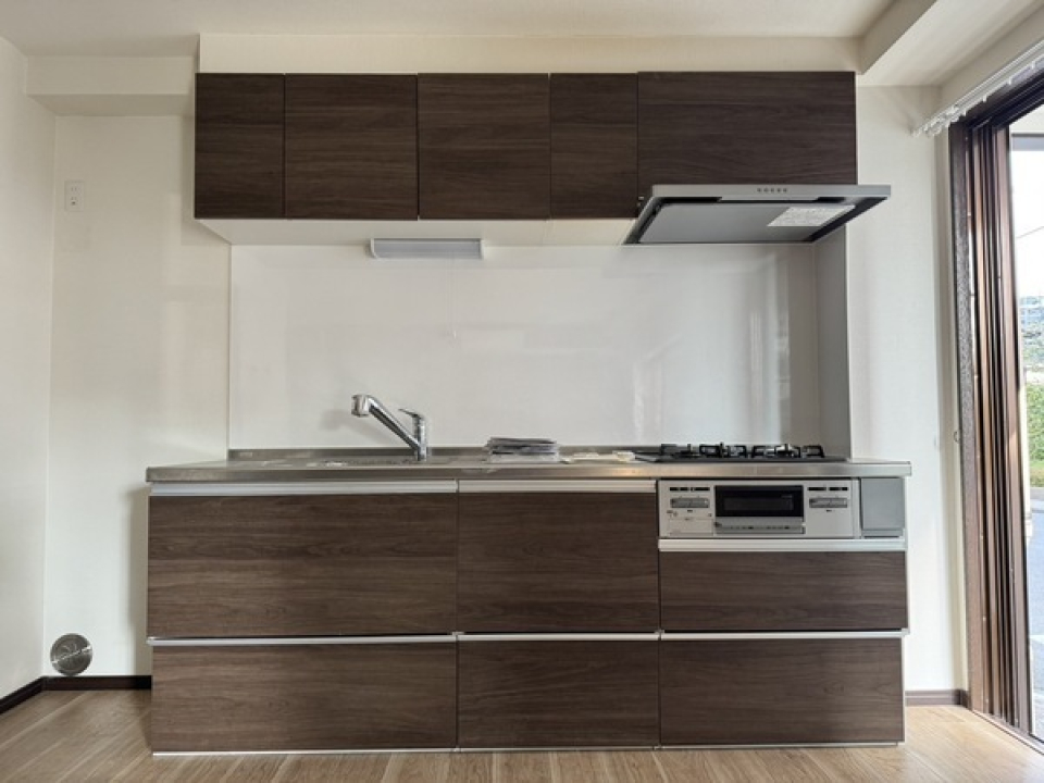 キッチンもブラウン