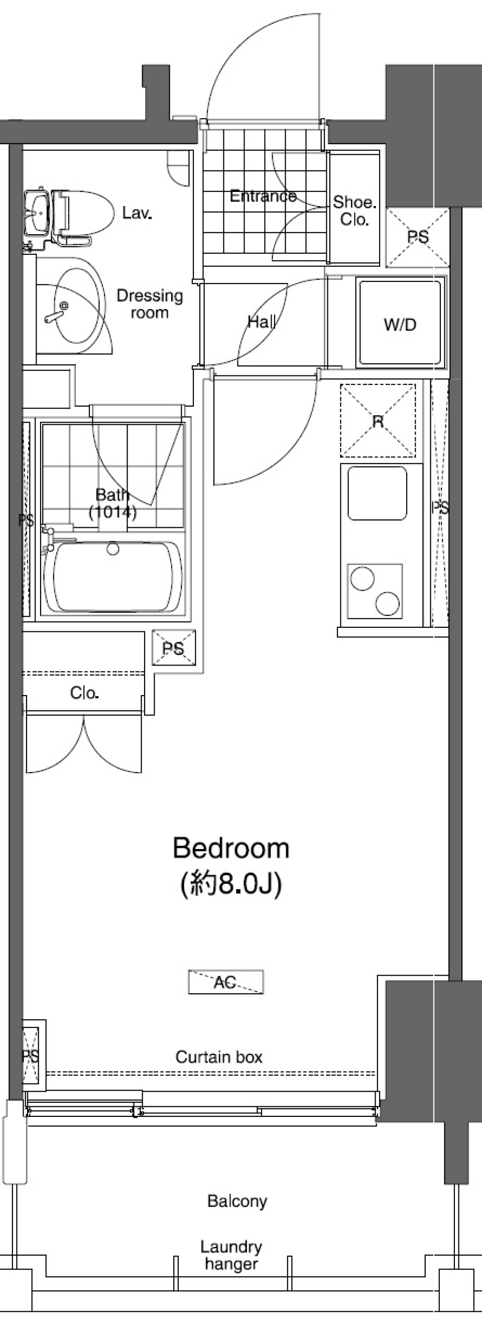 Pure Serenity～シンプルな洋室の魅力～の間取り図