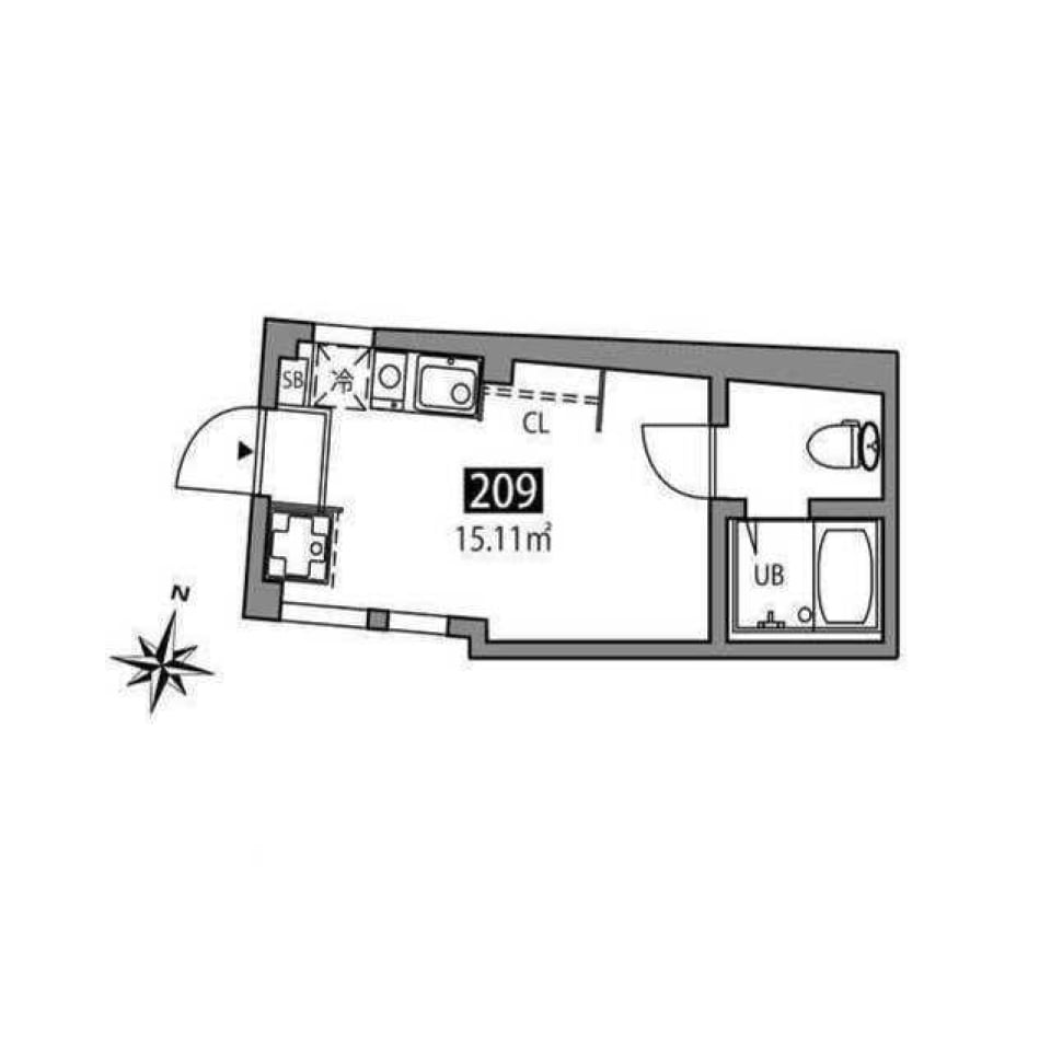 タイニーでキュートな隠れ家の間取り図