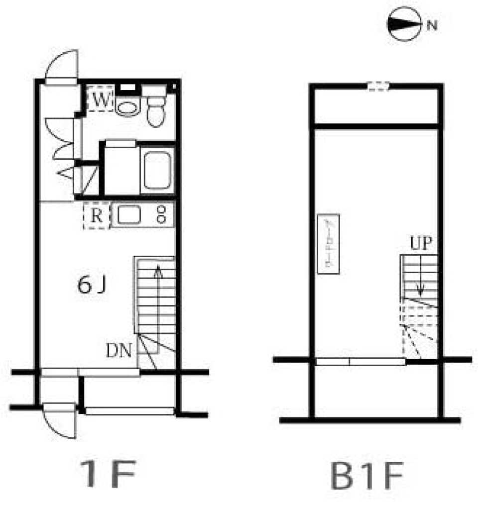 地の利、 1-B1Fで広がる地下の隠れ家ライフの間取り図