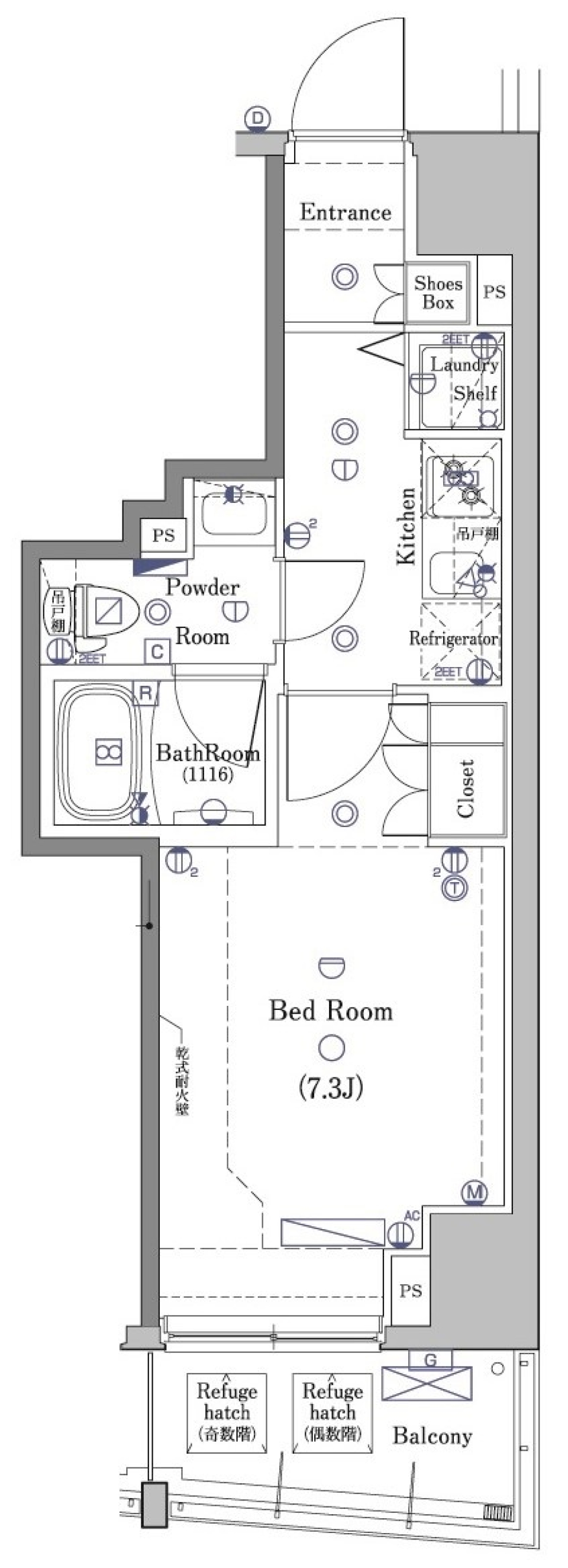 大山ステーションサイドの快適リトリートの間取り図