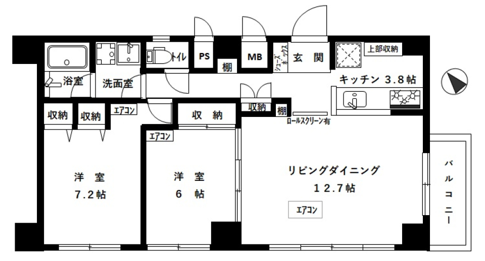東京のブルックリン、新たな景色の中での間取り図