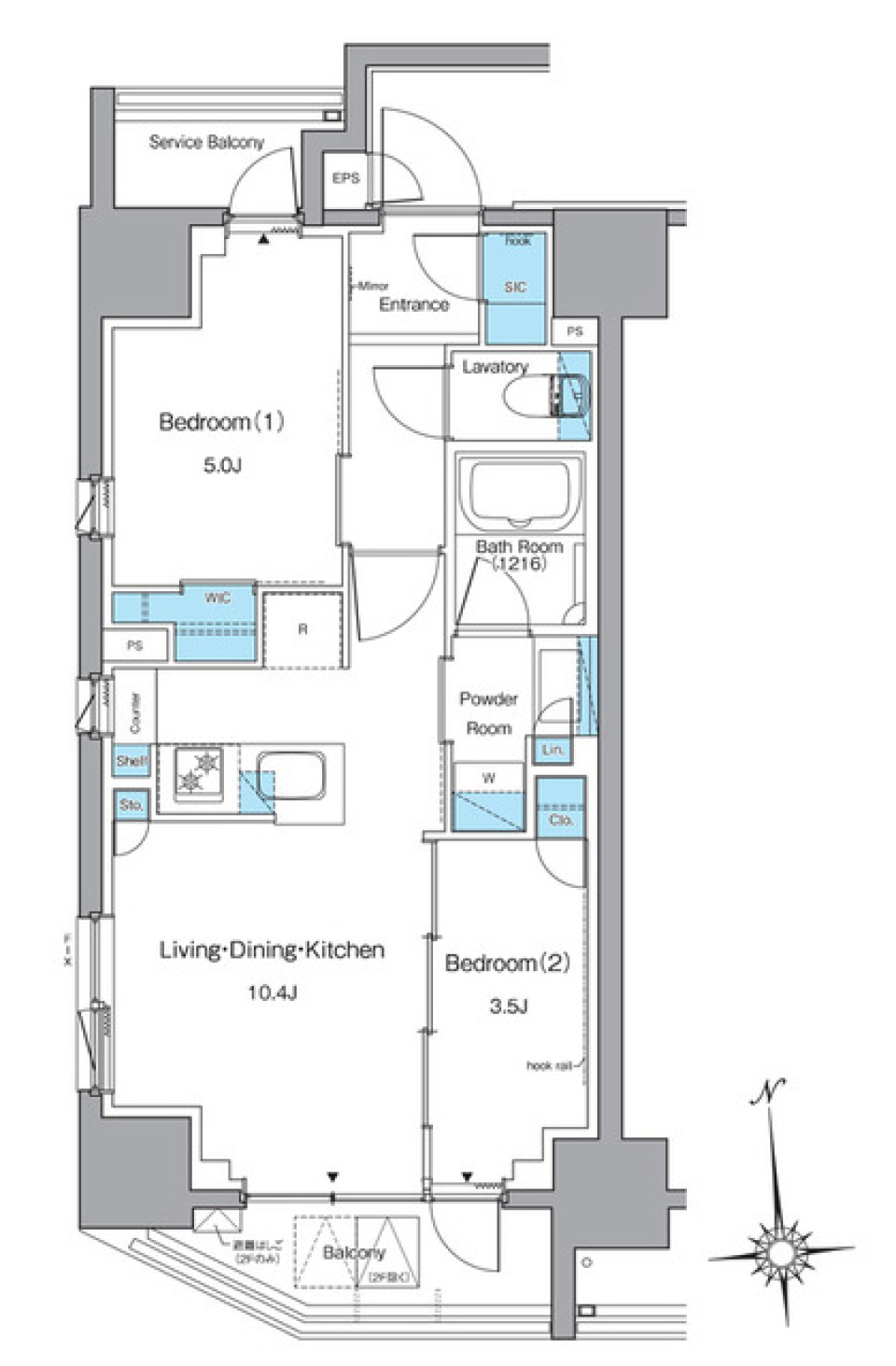 １１階から始める元浅草生活の間取り図